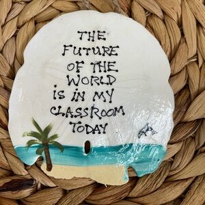 Seashell Inspirational Classroom Wall Decor - White and Blue